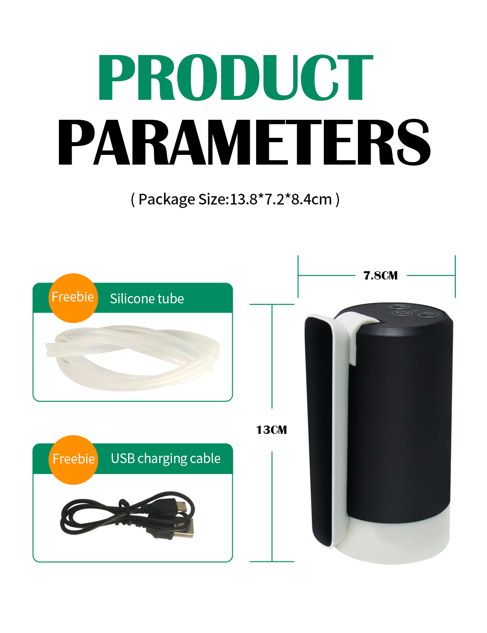 Portable USB Rechargeable Electric Water Dispenser (5-Gallon)